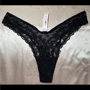 Victoria’s Secret Black Sheer Thong Size xl